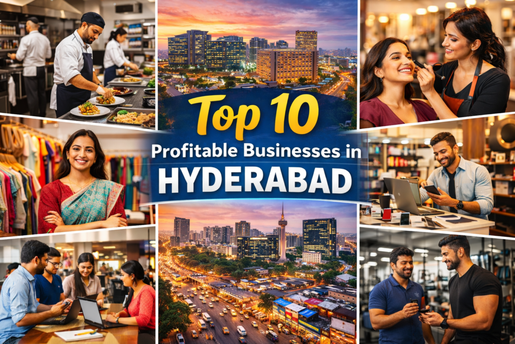 Top 10 profitable businesses in Hyderabad featured image business opportunities
